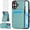 Teal, variant on Asuwish Screen Protector Included PU Leather Soft Shell Wallet Cell Phone Case with Screen Protector for iPhone 16e/SE 2025/SE 4, Teal