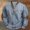 Blue, variant on Hanes Winter Shirts Men 2025 Casual Henry Stand Collar Quarter Zip up Vintage Long Sleeve Mock Neck Sweatshirts-Black S