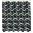 thumbnail image 2 of Ambesonne Nautical Shower Curtain, Various Fish and Bubbles, 69"Wx84"L, Multicolor, 2 of 2