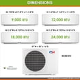 thumbnail image 3 of Cooper & Hunter Mini Split AC Heat Pump 5 Zone 9000 12000 12000 12000 12000 BTU, 3 of 7
