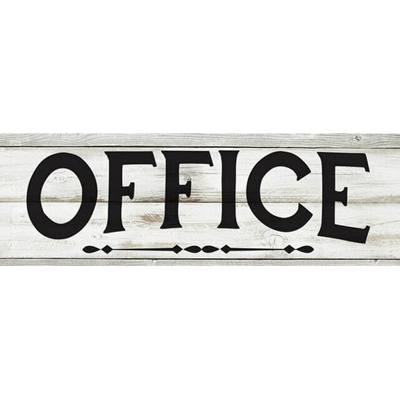 Office Chic White Farmhouse Metal Sign Wall Décor Gift Size: 4 x 16 Inch
