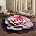 thumbnail image 1 of 3D Visual Stereo Flower Design Diatomaceous Earth Floor Mat Non- Super Absorbent Easy Clean Decorative Rug for Living Room Bedroom Entryway, 1 of 6
