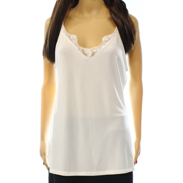 v neck lace trim cami