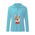 thumbnail image 4 of Moda Mujer Casual Fleece Cremallera Cuello alto Sudadera con capucha suelta Fridja ghj987+7076, 4 of 4