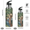 thumbnail image 2 of Yayeee 20oz Insulated Water Bottle Double Wall Stainless Steel with Flip Straw Lid, Retro Pine Tree, 2 of 7