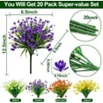 thumbnail image 2 of Artificial Flowers for Outdoor Summer Decoration, UV Resistant Faux Outsides Plastic Greenery Shrubs Artificial Plants Fake Flowers Planter Home Cemetery Decor(Mix Colors), 2 of 5