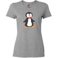 thumbnail image 3 of Inktastic Cute Penguin, Penguin With Red Bow Tie Women's T-Shirt, 3 of 5