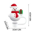 thumbnail image 3 of Christmas Straw Cap Toppers, Reusable 10mm Straw Covers, Santa Snowman Christmas Tree Cup Decorations, Holiday Party Accessories, Christmas Drink Decor for Kids Christmas Decorations, 3 of 5
