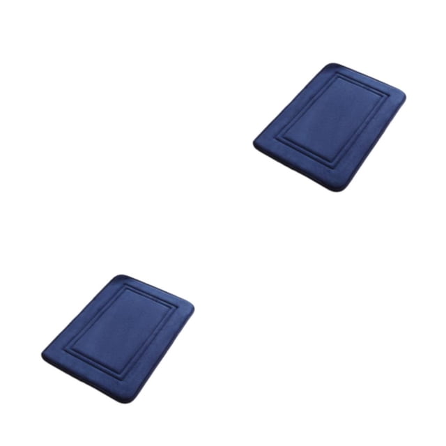 Bewildely Tapete para el hogar, sala de estar, dormitorio, baño, cocina, absorbente de agua, tapetes rectangulares para puerta, adorno tipo azul Azul 50x80cm, Tipo 2 2piezas