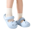 thumbnail image 2 of Djtdsds Kids Cat Face Closed-Toe Slide Sandals Soft Non- Shoes Color:Blue,Size:6-7 Years, 2 of 6