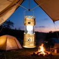 thumbnail image 3 of 2-in-1 Solar Light and Fan (Gold), Rechargeable Lantern with Phone Charger, Portable Power for Hurricane Emergency Camping Power Outage, Multi-Functional, 3 of 8