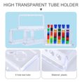 thumbnail image 3 of Shisuyan Tube Holder Test Tube Rack Transparent Plastic 2Pack 6.3X3.3X2In, 3 of 8