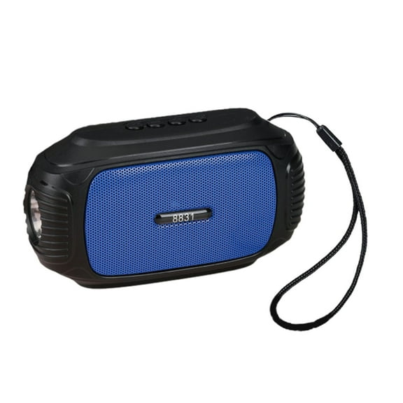 CASAFUN Versatile Portable Bluetooth Speaker with Flashlight, Card Slot, and Backpack Pendant - Waterproof, Shockproof, and Perfect for Outdoor Adventures