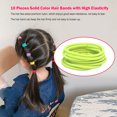 thumbnail image 1 of 10 Pièces Mixtes Bandes de Cheveux Extensible Réglable Décoratif Haute Élasticité de Protection Ponytail Titulaire Filles Enfants Accessoires Fluorescent Jaune, 1 of 5