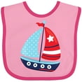 thumbnail image 3 of Inktastic Sailing Boat, Sailor, Sailing, Sails, Boat, Ship Boys Baby Bib, 3 of 4