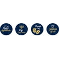 thumbnail image 2 of Darling Souvenir DIY Hanukkah Jewish Stickers 190 Pcs DIY Candy Chocolate Labels-Navy Blue, 2 of 2
