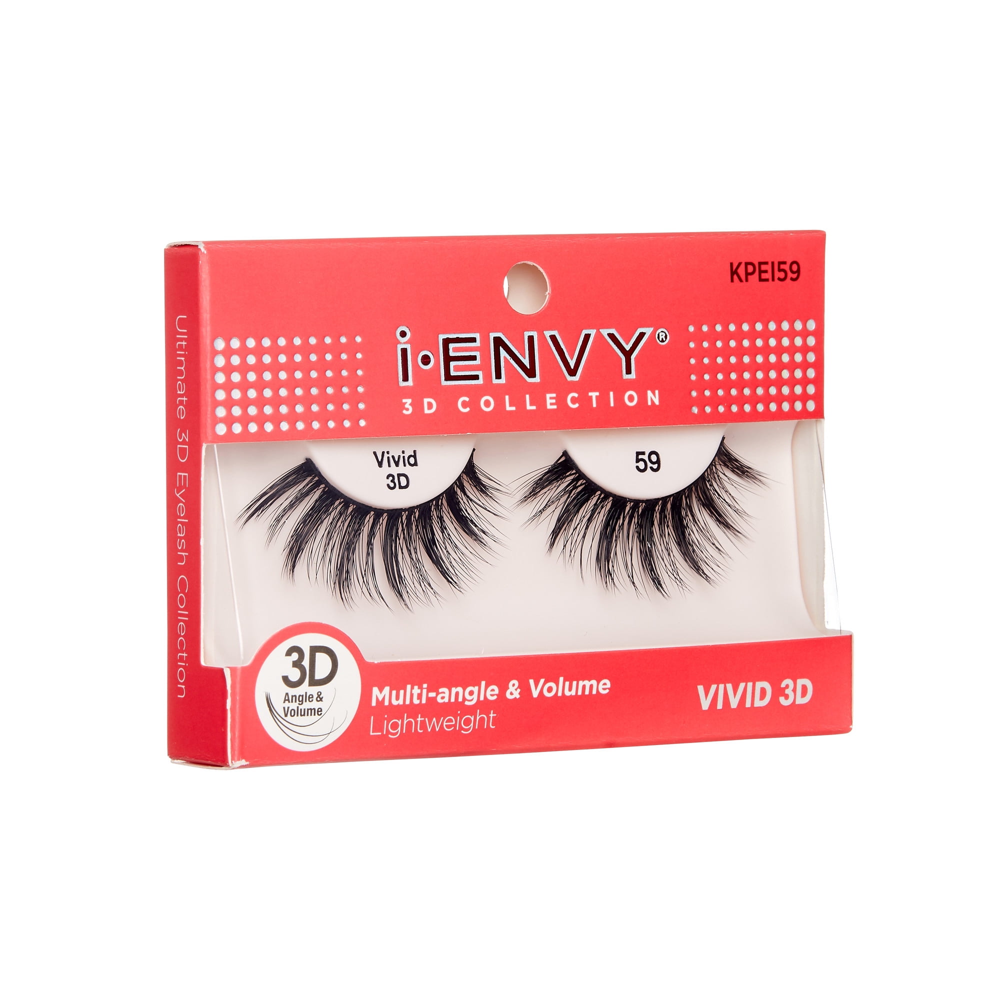 KISS i-ENVY 3D Collection Vivid False Eyelashes, Style 59, Spiky Clusters
