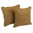 thumbnail image 3 of 18-inch Double-corded Solid Microsuede Square Throw Pillows with Inserts (Set of 2) - Camel, 3 of 3