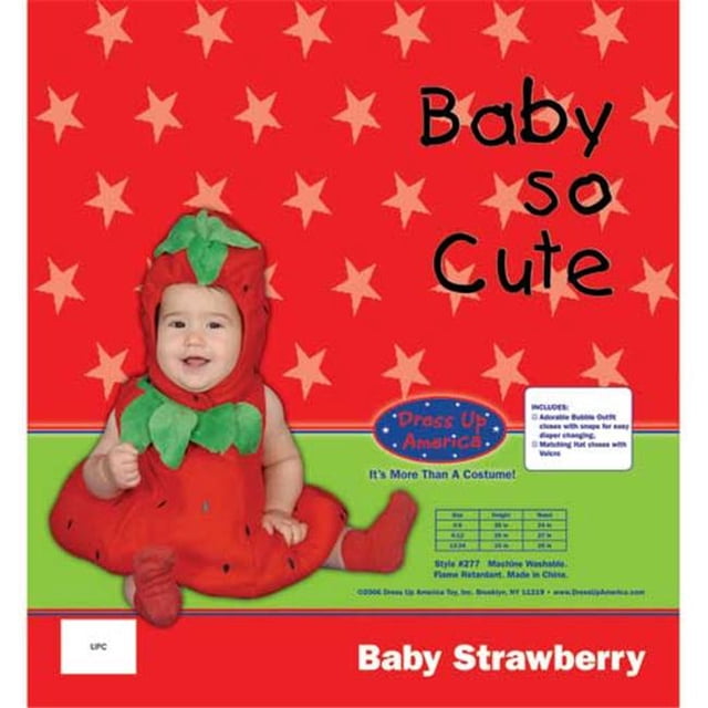 Dress Up America Baby Strawberry Costume Set - 12-24 mo.