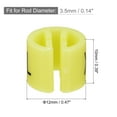 thumbnail image 2 of Uxcell Clothes Hanger Marker XL Fit 3.5mm Rod for Garment Color Coding Yellow 150 Pack, 2 of 5