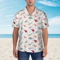 thumbnail image 2 of Fuzoiu Cute Dinosaur Print Hawaiian Shirt for Men, Summer Beach Casual Short Sleeve Button Down Shirts, Men’s Beach Summer Shirts with Pocket,Medium, 2 of 7