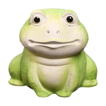 yotijay Miniature Frog Statue Mini Tea Pet Crafts Clay for Shelf Living Room Cabinet