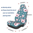 thumbnail image 3 of Wukai Funny Pig Faces Full Set Car Seat Covers with Soft Padding Universal Auto Front Seats Protector and Cushion Mat, 3 of 5