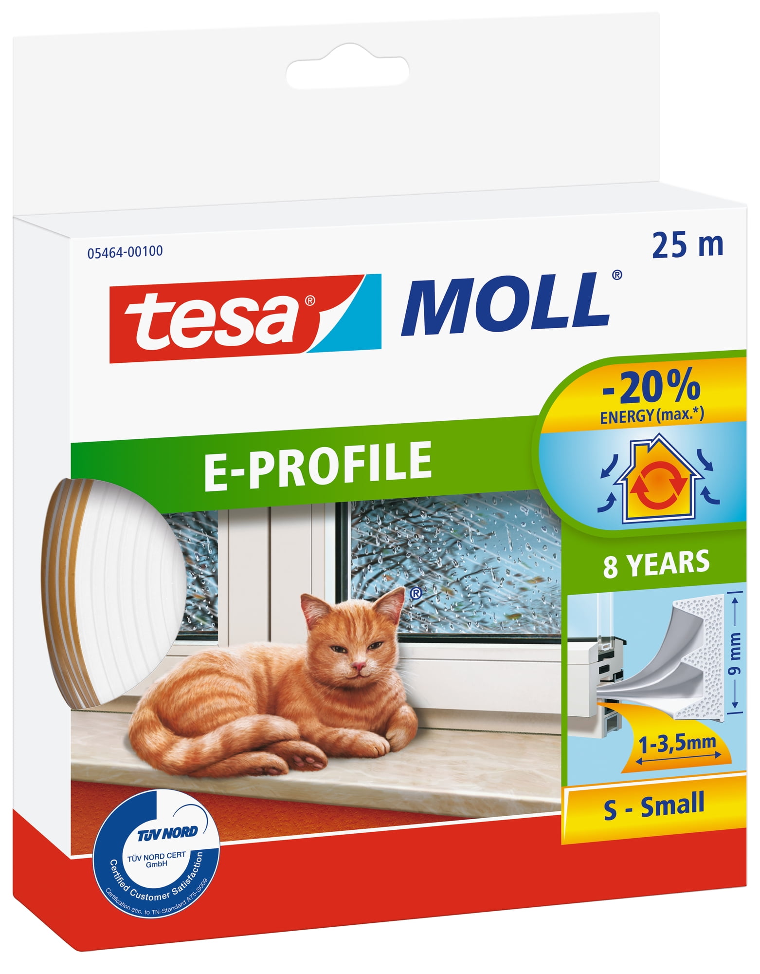 tesa White tesamoll Draught Excluder Tape 25m