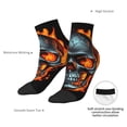 thumbnail image 6 of Sigee Flame Metal Skull for Crew Soft Moisture-wicking Socks ,Cushion Moisture Wicking Boot Socks for Men and Women, 6 of 7