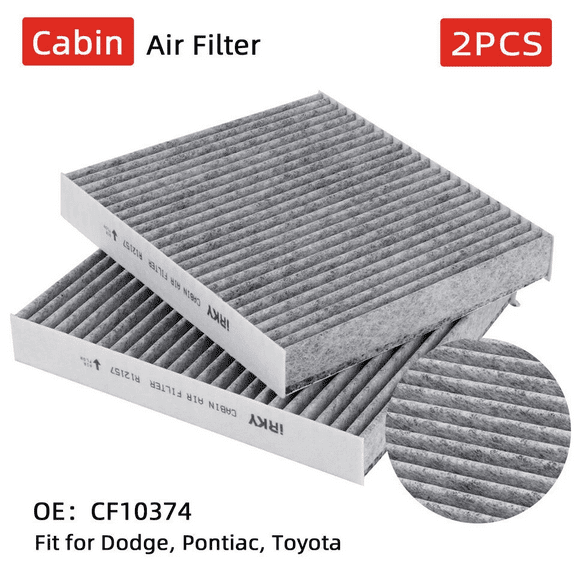 2PCS CF10374 Cabin Air Filter Compatible With Dodge Dart 2013-2016; Pontiac Vibe 2003-2008; Toyota Tacoma 2005-2022