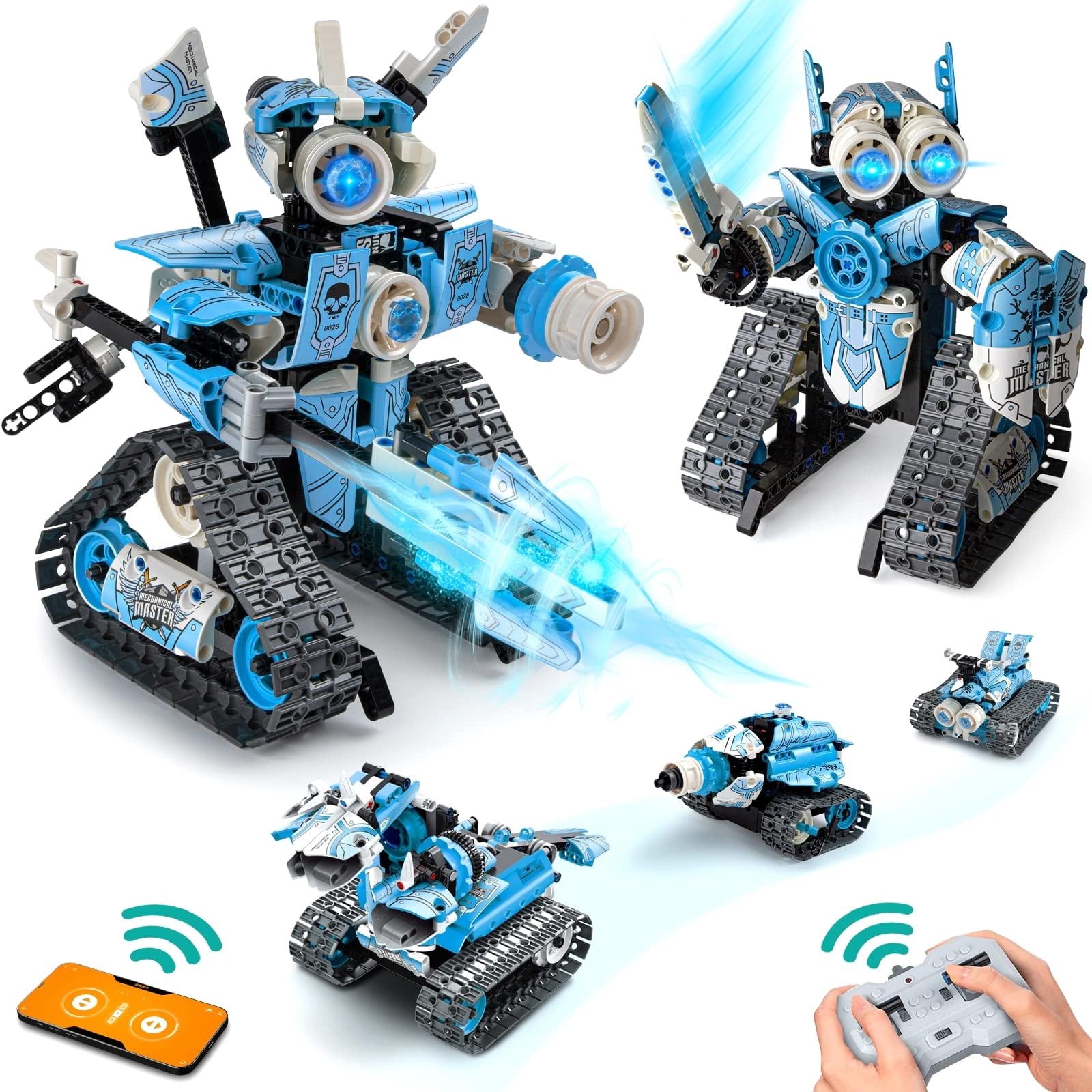Opmind 5 in 1 STEM RC Robot Building Kit, 398PCS APP & Remote Control ...