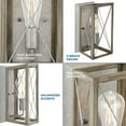 thumbnail image 3 of Briarwood Collection One-Light Bleached Oak Wood/Galvanized Farmhouse Wall Sconce Light, 3 of 6