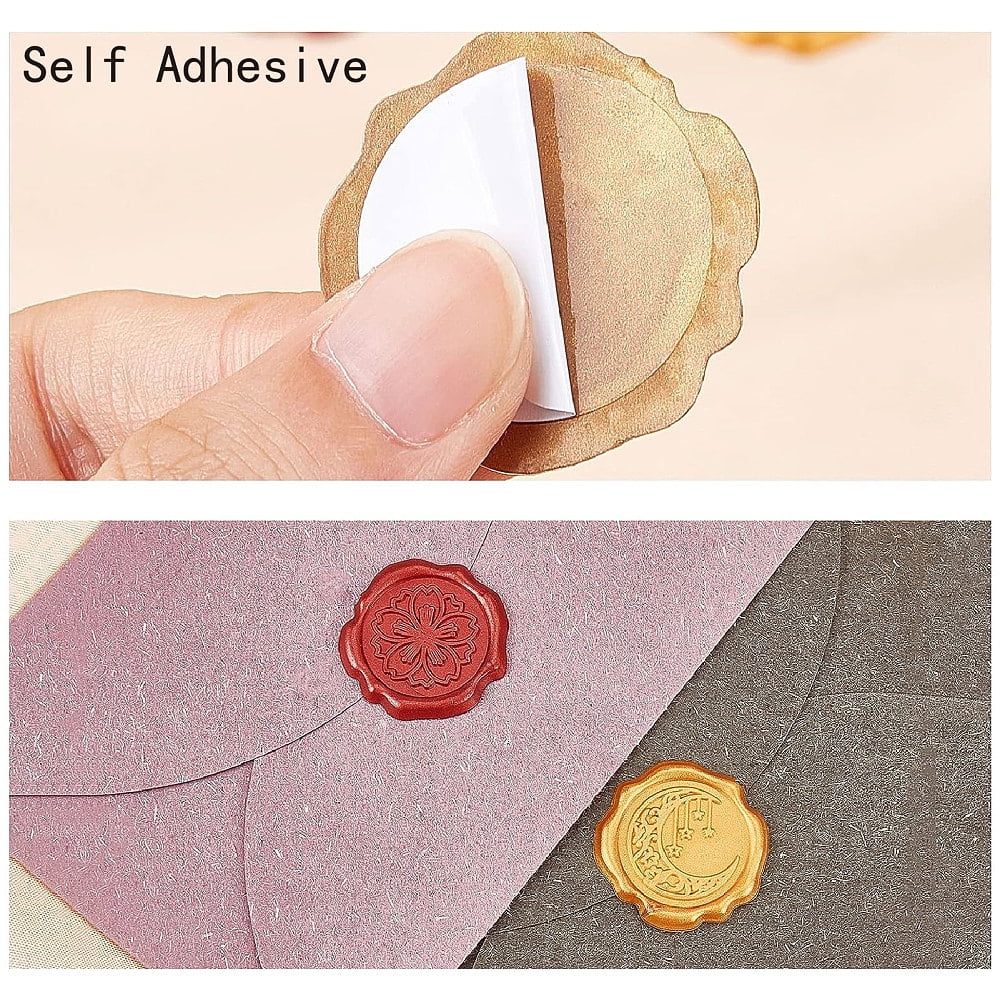 1box 100pcs Adhesive Wax Seal Stickers Envelope Seal Decoration For Craft Scrapbook DIY Gift Cloud 30mm