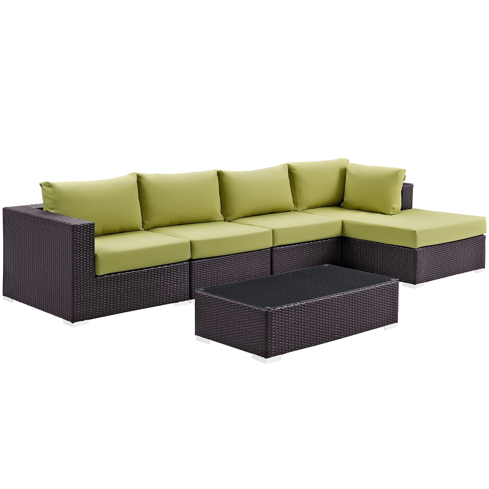Convene 5 Piece Outdoor Patio Sectional Set EEI-2167