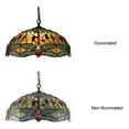 thumbnail image 4 of CHLOE Lighting EMPRESS Tiffany-style Blackish Bronze 3 Light Hanging Pendant 18" Wide, 4 of 5