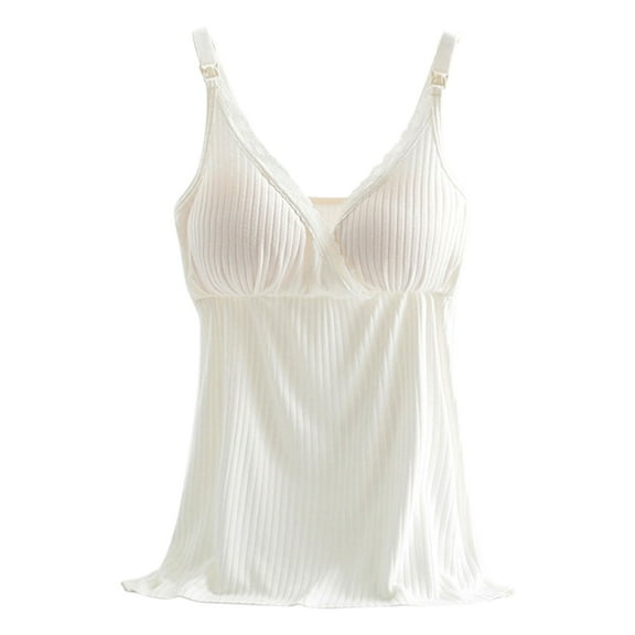 TODOZO Women's Shelf Bra Camisole Tops Adjustable Cami Tank Cotton Undershirts,Tank Tops with Built In Bras Y2K V Neck Sleeveless Cute Summer Cami Tops Womens Tank Tops Summer Beige L