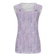 thumbnail image 4 of Jewelreauty Womens Notched Neck Casual Tank Tops Summer Sleeveless Loose Shirts Basic Tunic Blouse Tee (L, Purple), 4 of 4