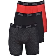 TAPOUT Mens Performance Boxer Briefs - 3-Pack Stretch Performance Training Underwear Breathable Athletic Fit No Fly
