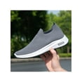 thumbnail image 5 of Frontwalk Men Athletic Shoe Breathable Sneakers Slip On Loafer Work Non-Slip Flats Mens Fitness Workout Walking Shoes Grey 6.5, 5 of 7