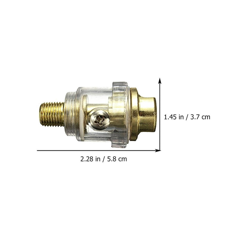 2pcs 1/4 Inch Mini In-Line Oiler Lubricator for Air Compressor Pipe Tool 