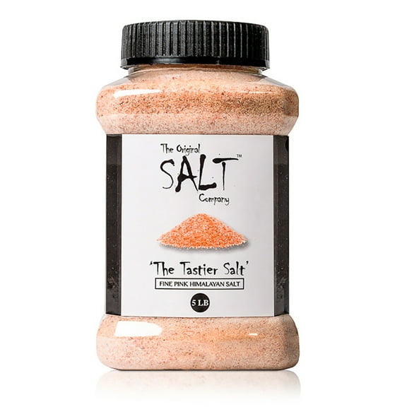 The Original Salt Company The Tastier Salt Fine Pink Himalayan, 5-Pound Salt Jar