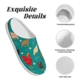 thumbnail image 5 of Lsque Hens And Rooster Pattern Womens Comfort Cotton on Scuff With Memory Foam and Anti-skid Sole Slipper-40/41, 5 of 7