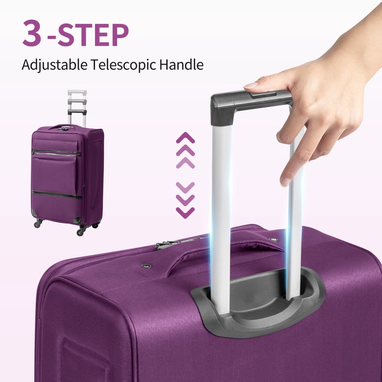 Ktaxon 3-Piece Softside Luggage Set With 8 Set Pcaking Cube TSA