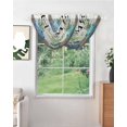 thumbnail image 2 of Waterfall Valances for Windows, Eucalyptus Leaves Kitchen Sheer Valance Curtains, Home Summer Botanical Vintage Rod Pocket Elegant Swag Valances for Living Room Bedroom, 47.2"x38.5", 3 Panel, 2 of 8