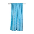 thumbnail image 3 of Contemporary Home Living Set of 2 Blue Rectangular Fleece Throw Blanket 60", 3 of 5