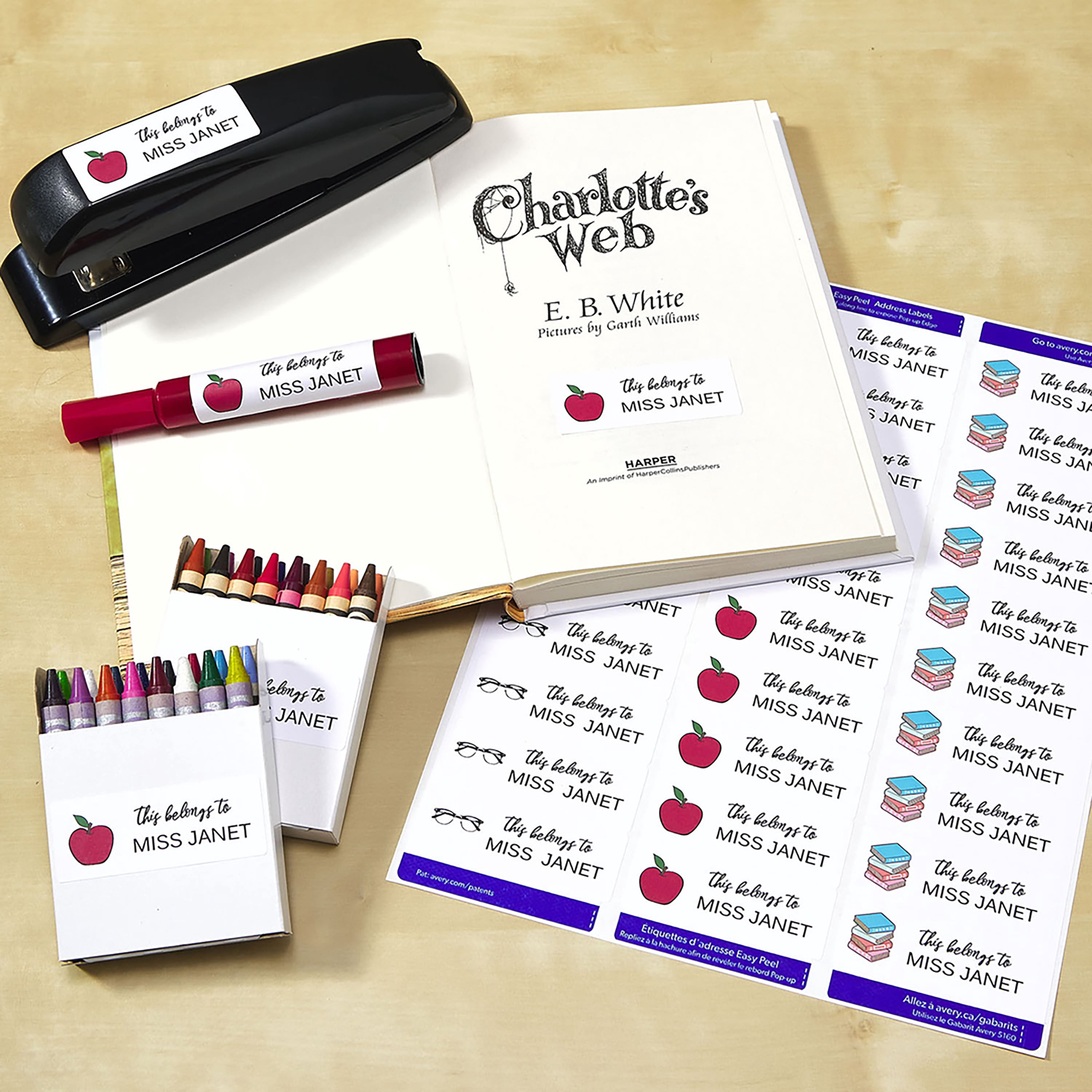 Avery Address Labels, 1" x 2-5/8", Matte White, 3,000ct (5136)