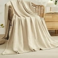 thumbnail image 7 of OIUR Muslin Blanket Summer Couch Throw Breathable Solid Color Muslin Wrap Cuddly Blanket for Bed Sofa Travel Holiday Use, 7 of 7