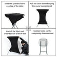 thumbnail image 7 of SHANNA Cocktail Table Covers Stretch Spandex Black Cocktail Table Cover Cloth for Wedding, Banquet and Party（Black,27.5*43 inch）, 7 of 7