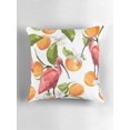 thumbnail image 5 of Ryan; Tropical Ibis Bird and Orange Fruits Throw Pillow with Lush Floral Design for Exotic Home Decor or Beach House Accent, 5 of 7