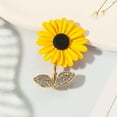 thumbnail image 4 of TNOBHG Floral Brooch Women Brooch Sunflower Shape Decor Anti-slip Shoulder Bag Suit Coat Collar Hat Scarf Decoration Clothes Pin Party Prom Bride Wedding, 4 of 8
